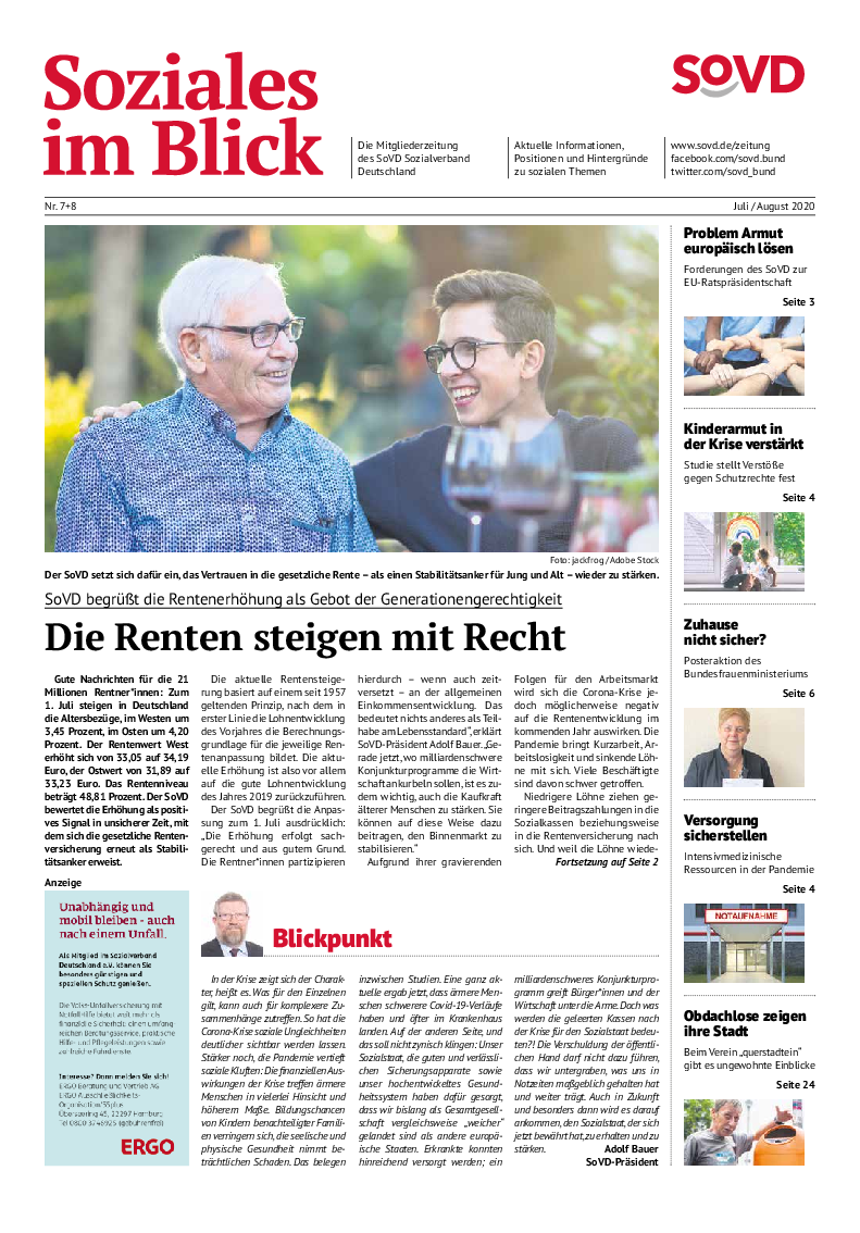 SoVD-Zeitung 07+08/2020 (Bremen, Hamburg)