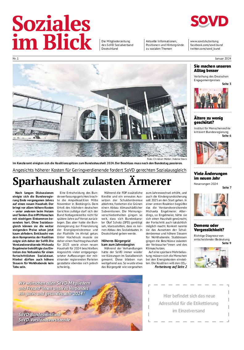 SoVD-Zeitung 01/2024 (Bremen, Hamburg)